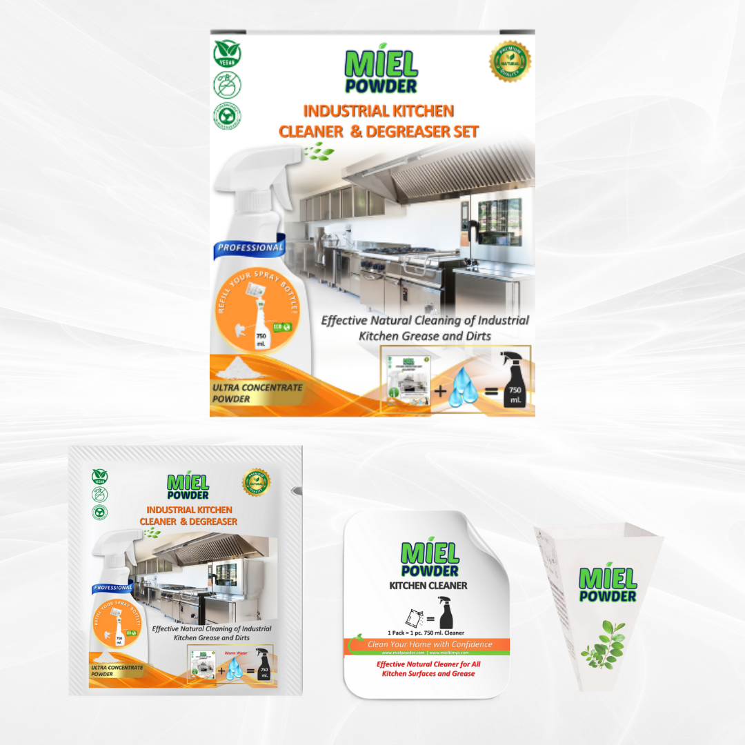 Single Box of Miel Powder Industrial Kitchen Cleaner Concentrated Powder Foam Spray