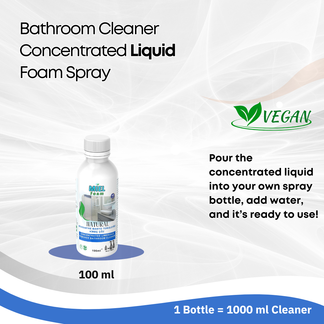 Miel Foam Bathroom Cleaner Concentrated Liquid Foam Spray - Vegan Certified