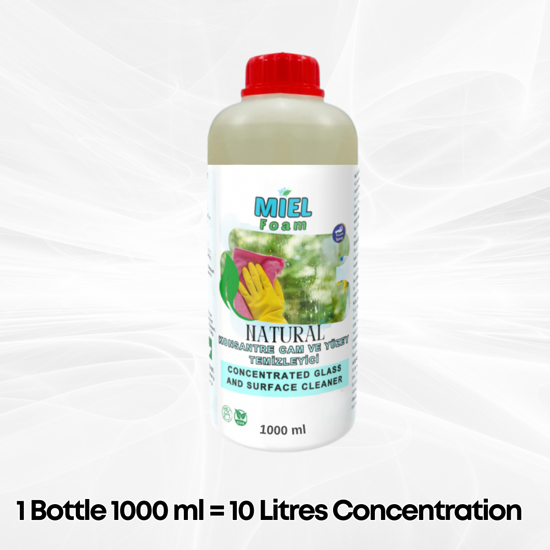 Miel Foam Glass and Surface Cleaner Concentrated Liquid Foam Spray 1 litre equal 10 litres